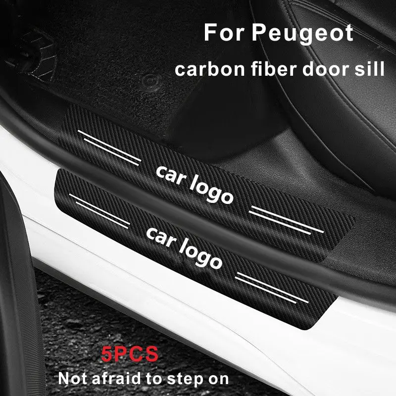 For Peugeot carbon fiber pattern threshold strip welcome pedal anti-step anti-collision decorative strip protection sticker 
For Peugeot carbon fiber pattern threshold strip welcome pedal anti-step anti-collision decorative strip protection sticker