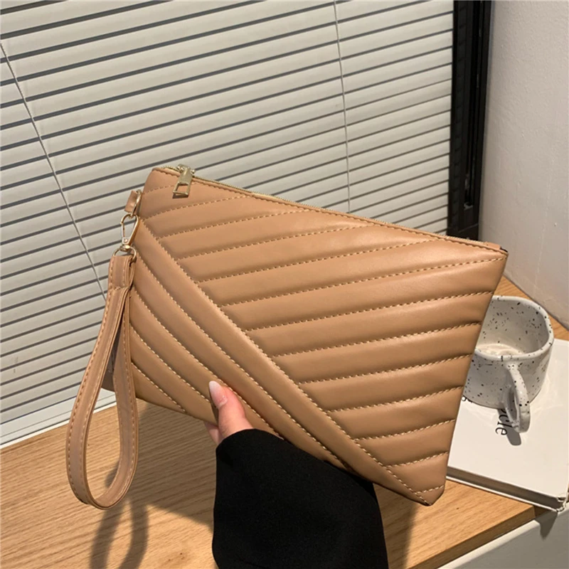 

Женская сумка с ремешком на руку, стильная женская кожаная сумка-конверт, для покупок, путешествий, портативный маленький кошелек, клатч, кошелек, дамские сумочки