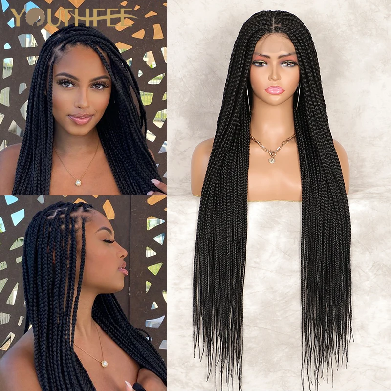 Youthfee 36 Inches Full Lace Front Braiding Wigs With Baby Hair Around Knotless Box Braids Wig For Women Synthetic Braided Wigs
Youthfee 36 Inches Full Lace Front Braiding Wigs With Baby Hair Around Knotless Box Braids Wig For Women Synthetic Braided Wigs