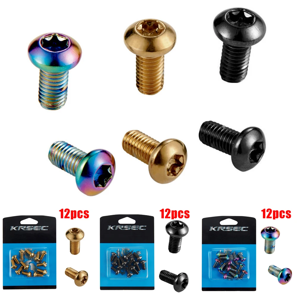 12pcs Stainless Steel Bicycle Disc Brake Rotor Torx Bolts T25 M5x9mm Road Bike Fixing Screws Colorful Cycling Accessory MTB Part
12pcs Stainless Steel Bicycle Disc Brake Rotor Torx Bolts T25 M5x9mm Road Bike Fixing Screws Colorful Cycling Accessory MTB Part