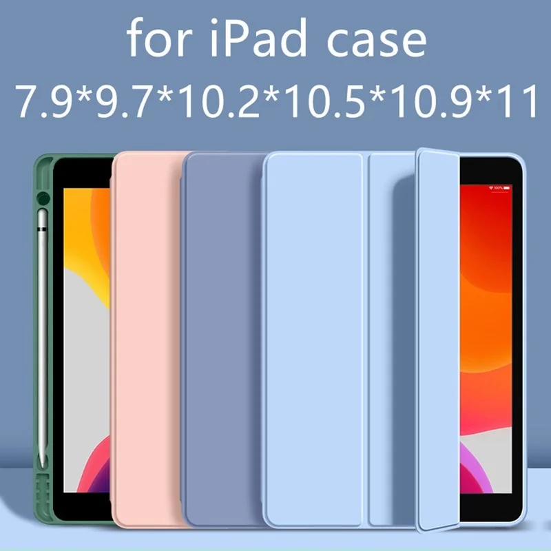 Чехол для ipad Air 5 4 10 9 2020 Pro 11 7 2018 Mini Smart Cover с держателем стилуса iPad 2 7-го 8-го