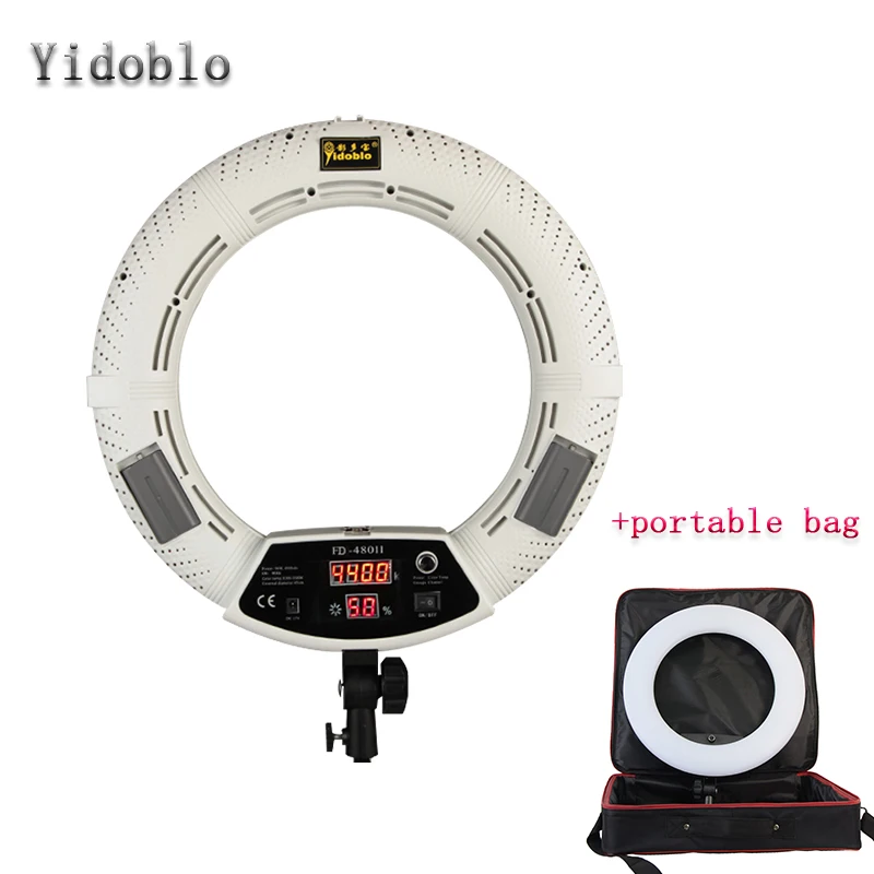 Yidoblo FD-480II White Bi-color Photo Studio Ring Light With Bag LED Video Light Lamp Photographic Lighting 5500K 480LED Lights
Yidoblo FD-480II White Bi-color Photo Studio Ring Light With Bag LED Video Light Lamp Photographic Lighting 5500K 480LED Lights