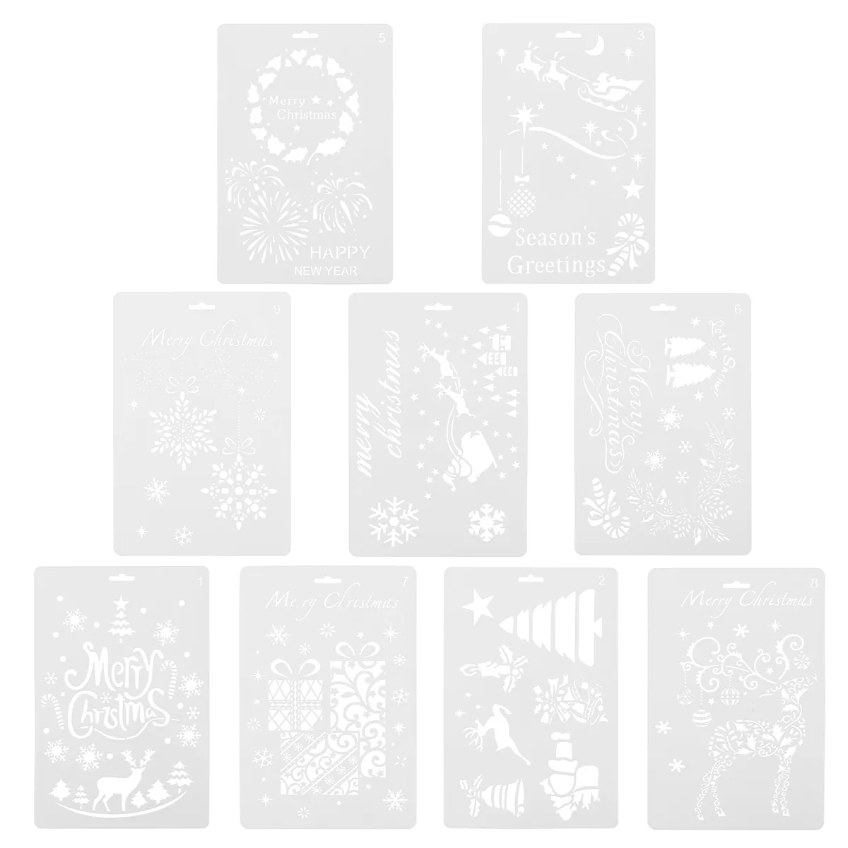 Christmas Drawing Stencils 9Pcs Xmas Theme Painting Templates DIY Crafting Hand Molds Painting Boards
Christmas Drawing Stencils 9Pcs Xmas Theme Painting Templates DIY Crafting Hand Molds Painting Boards