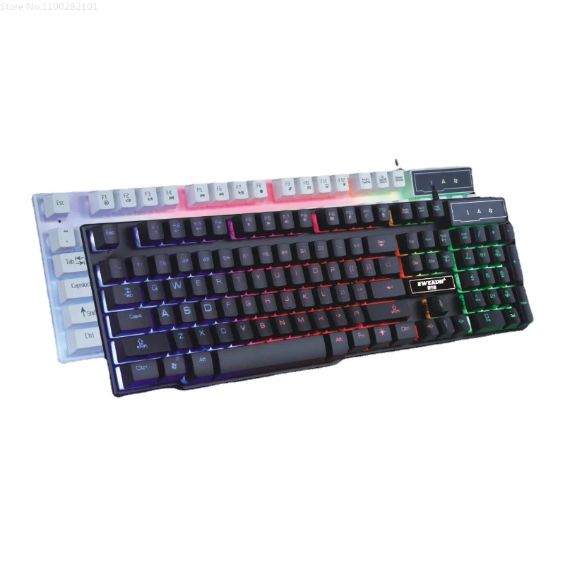 Mechanical Feel Wired Keyboard 104 Keys Backlit Game Keyboards for Desktop Computer Metal Material Office Accessories Fashion A
Mechanical Feel Wired Keyboard 104 Keys Backlit Game Keyboards for Desktop Computer Metal Material Office Accessories Fashion A