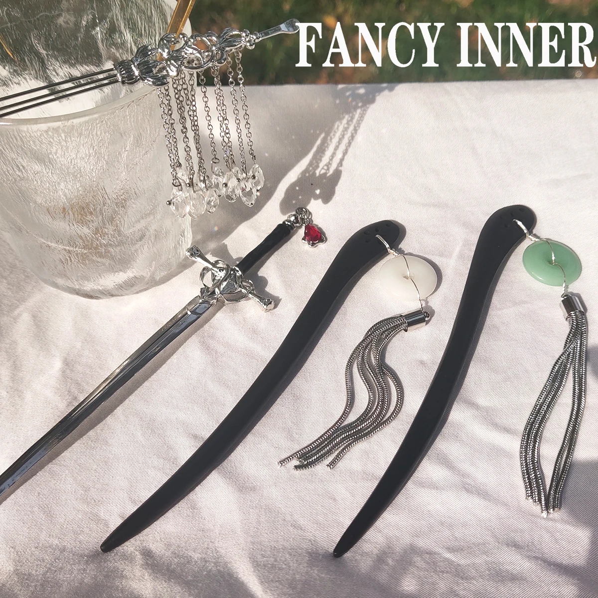 2022 New Hairpin Simple Hair Sticks Punk Pendant Sword Rhinestones Tassel Wooden Hairstyle for Women DIY Metal Hair Accessories
2022 New Hairpin Simple Hair Sticks Punk Pendant Sword Rhinestones Tassel Wooden Hairstyle for Women DIY Metal Hair Accessories