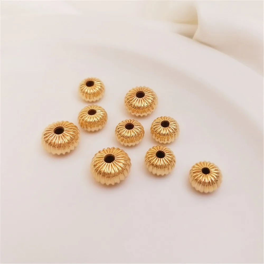 14K Gold Filled Plated Pumpkin bead stripe flat abacus count plate bead handmade diy jewelry loose bead bracelet jewelry
14K Gold Filled Plated Pumpkin bead stripe flat abacus count plate bead handmade diy jewelry loose bead bracelet jewelry