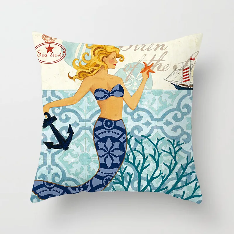 45x45cm Throw Pillow Cover Home Decoration Mermaid Retro Printed Craft Pillowcase Decoration Cover Polyester Sofa Pillowcase
45x45cm Throw Pillow Cover Home Decoration Mermaid Retro Printed Craft Pillowcase Decoration Cover Polyester Sofa Pillowcase