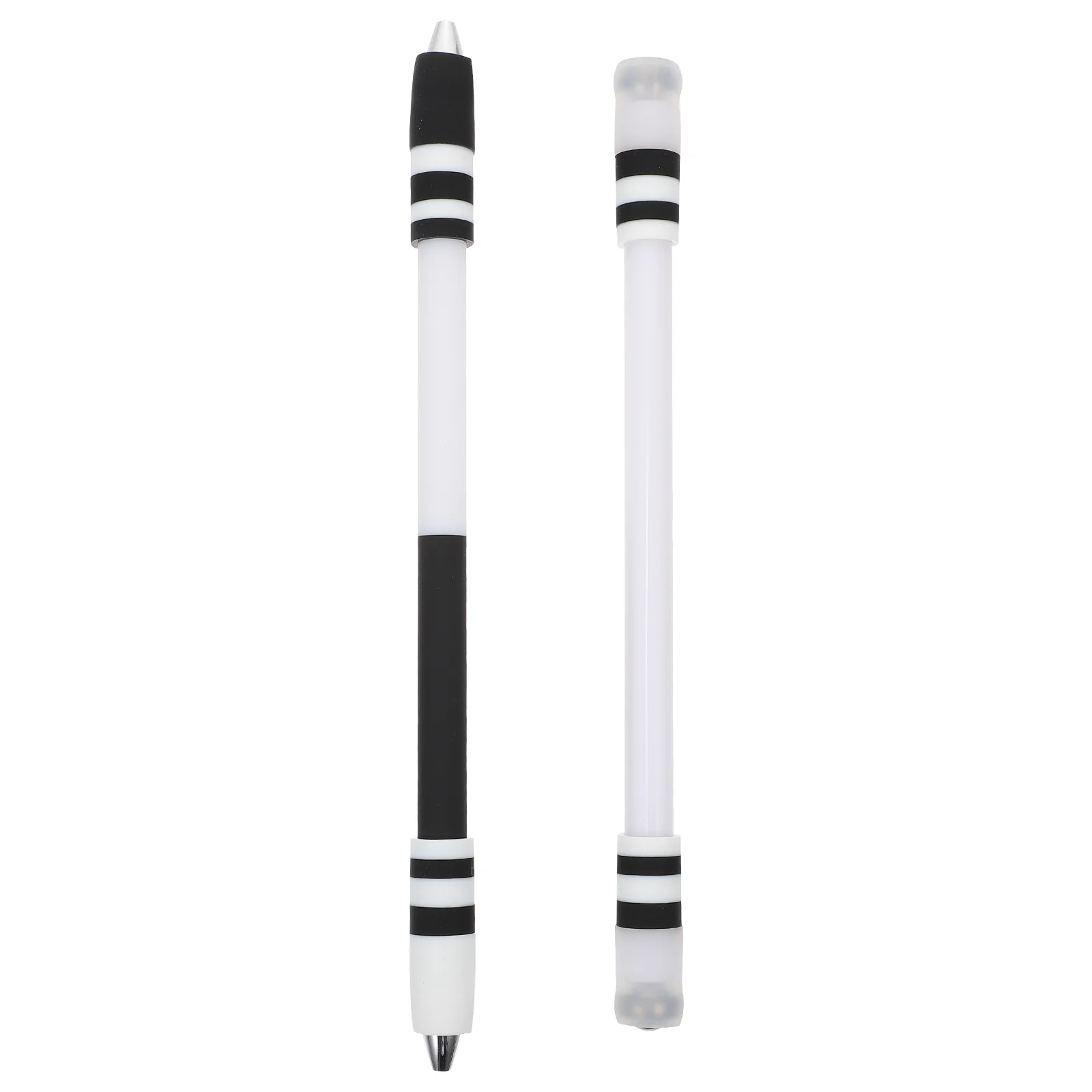 

2 Pcs Pen Relieve Stress Pens Gaming Rotating Flying Toy Shine Interesting Flipping Portable Silicone Students Child Kids