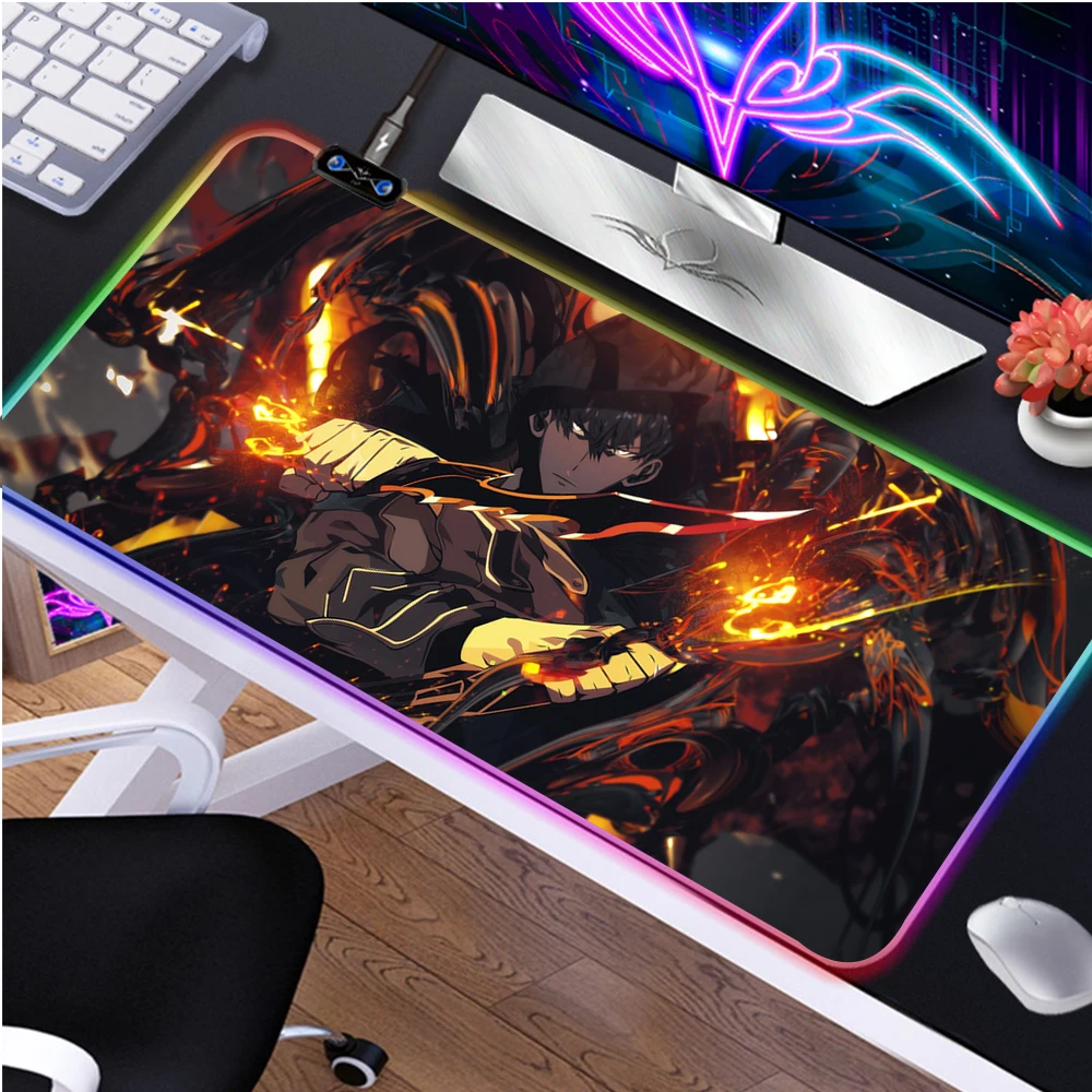 RGB Solo Leveling Mouse Pad Anime Gaming Accessories Carpet PC Gamer Completo Computer LED Keyboard Desk Mat CS GO LOL Mousepad
RGB Solo Leveling Mouse Pad Anime Gaming Accessories Carpet PC Gamer Completo Computer LED Keyboard Desk Mat CS GO LOL Mousepad