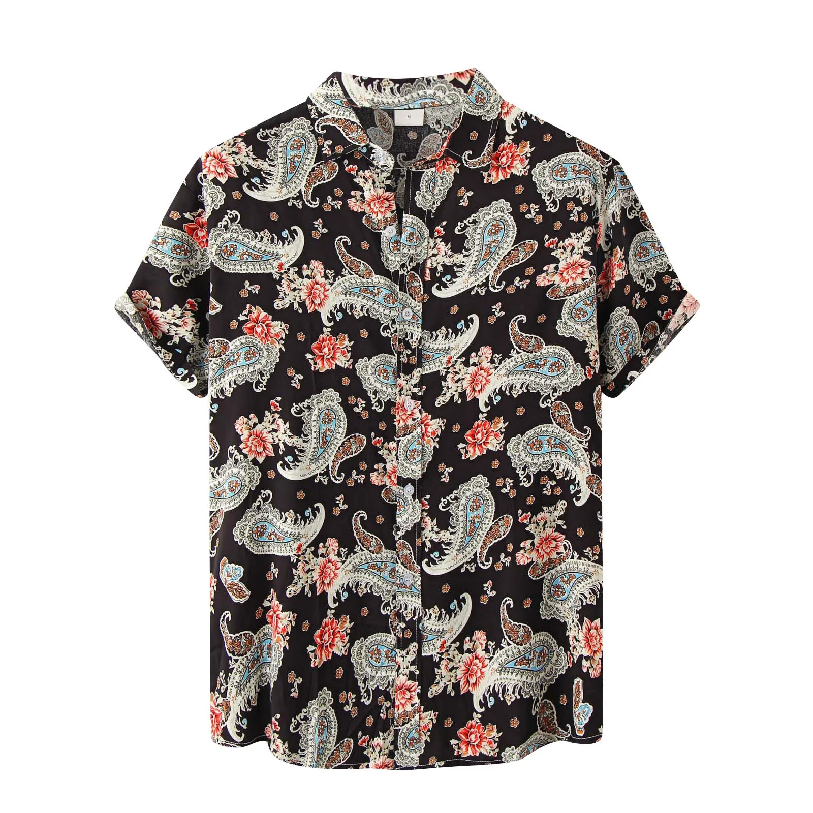 Fashion Short Sleeve Floral Shirt Men Cardigan Hawaiian Beach Flower Shirt Blusas Tops Ethnic Shirt For Men Camisa Masculina
Fashion Short Sleeve Floral Shirt Men Cardigan Hawaiian Beach Flower Shirt Blusas Tops Ethnic Shirt For Men Camisa Masculina
