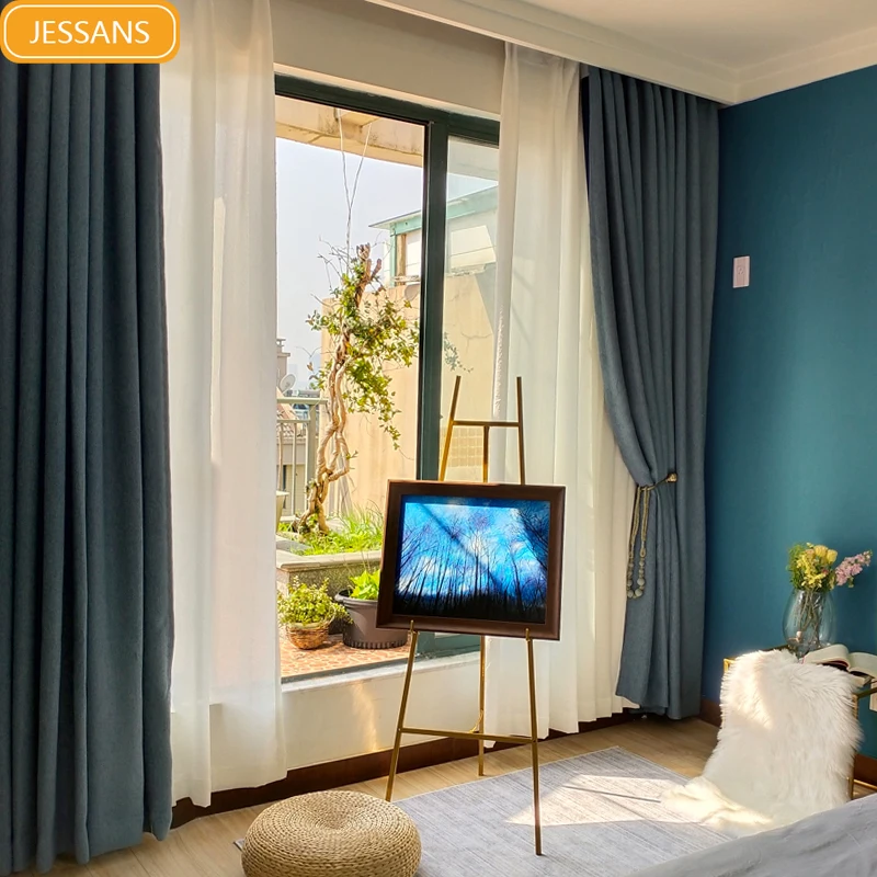 Light Luxury Haze Blue Cotton and Linen Texture Color Mixing Thickened Heat Insulation Blackout Curtains for Living Room Bedroom
Light Luxury Haze Blue Cotton and Linen Texture Color Mixing Thickened Heat Insulation Blackout Curtains for Living Room Bedroom