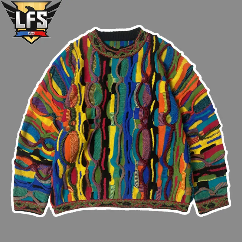Harajuku Vintage Knitted Sweater Men Pop Art Color Block Sweaters Hip Hop Streetwear Autumn Oversize Pullover Jumpers Unisex New
Harajuku Vintage Knitted Sweater Men Pop Art Color Block Sweaters Hip Hop Streetwear Autumn Oversize Pullover Jumpers Unisex New