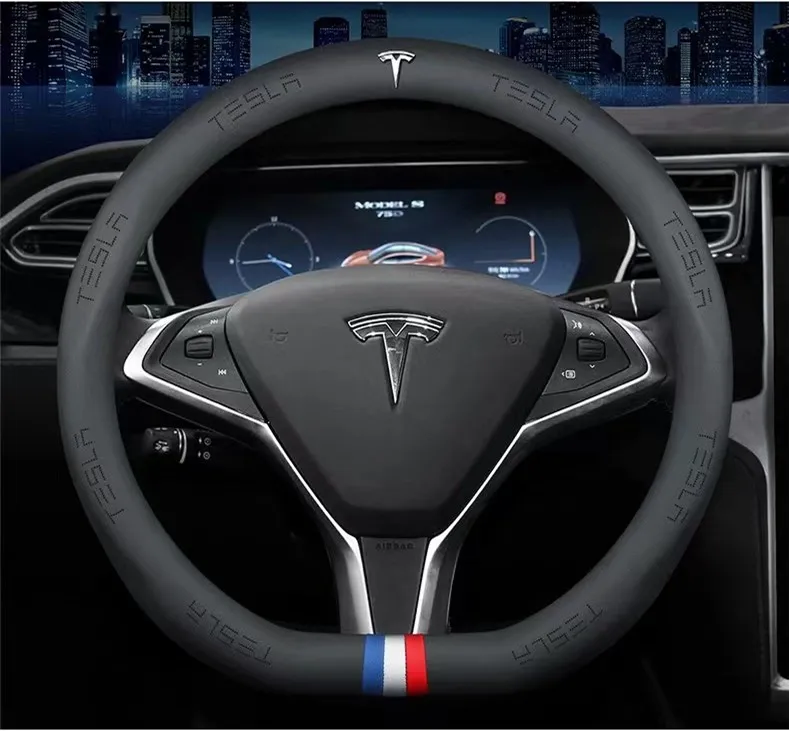 Car PU leather steering wheel Cove For 37-38cm Tesla Model 3 Model S Model Y Model X Auto Logo Interior Decoration Accessories
Car PU leather steering wheel Cove For 37-38cm Tesla Model 3 Model S Model Y Model X Auto Logo Interior Decoration Accessories