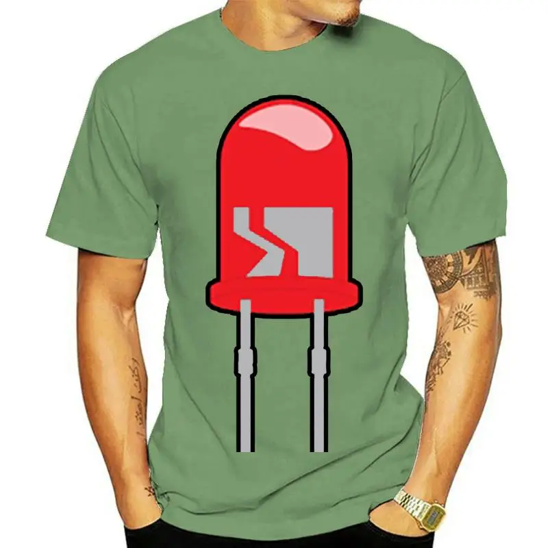 

Mens LED Red t shirt Designing tee shirt S-3xl Unique Gift Basic summer Pattern shirt