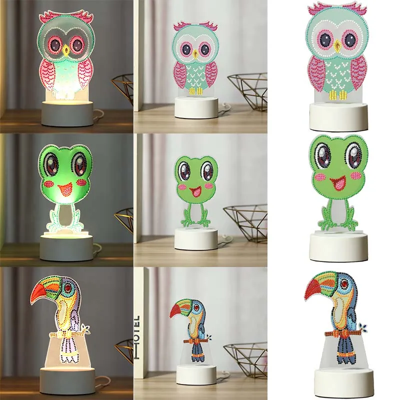 New DIY Diamond Painting Light Night Lamp Cartoon Animal LED Decoration Night Light Christmas Desk Ornament Home Decor Crafts
New DIY Diamond Painting Light Night Lamp Cartoon Animal LED Decoration Night Light Christmas Desk Ornament Home Decor Crafts
