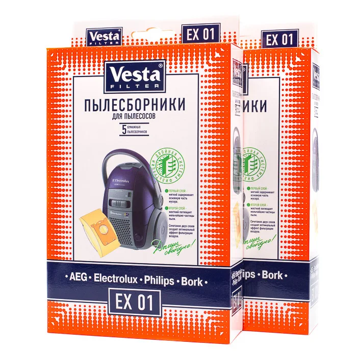 Vesta filter EX 01 Xl-Pack комплект пылесборников 10 шт - купить по выгодной цене |