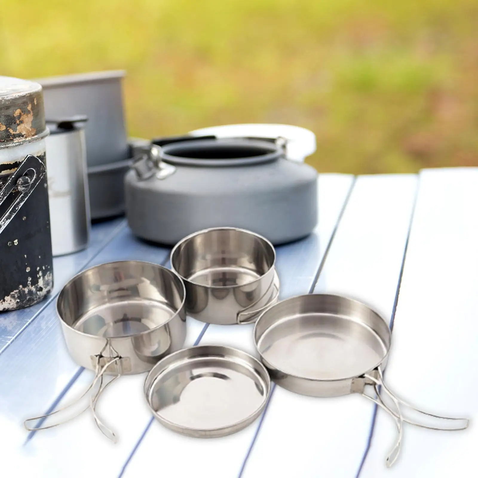 Camping Pots and Pans Set Camping Cooking Pots Camping Cookware Set compact Pot with Folding Handle for Camper
Camping Pots and Pans Set Camping Cooking Pots Camping Cookware Set compact Pot with Folding Handle for Camper