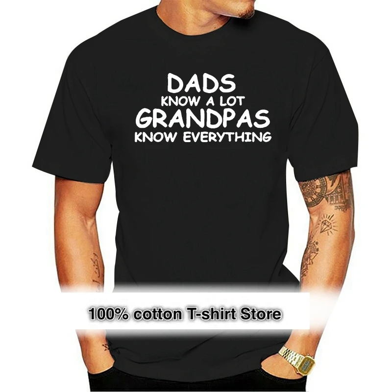 Dad Knows A Lot Grandpa Knows Everything 2021 Cool Mens T-Shirt Black And White Striped Mens T Shirt Half Tee Shirt For Man
Dad Knows A Lot Grandpa Knows Everything 2021 Cool Mens T-Shirt Black And White Striped Mens T Shirt Half Tee Shirt For Man