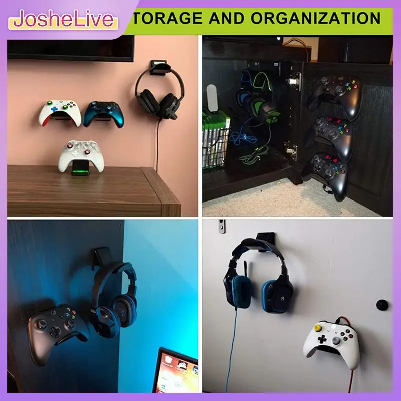 Настенный держатель для геймпада и наушников
Настенный держатель для геймпада и наушников