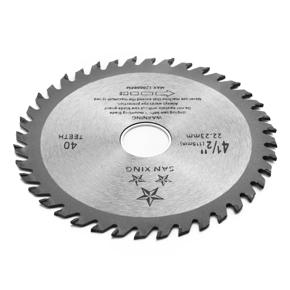 

1pcs 115mm/4.5inch 40T Carbide Circular Saw Blade Disc Cutter Fits For Angle Grinder For Wood Cutting Tool Woodworking Cutting