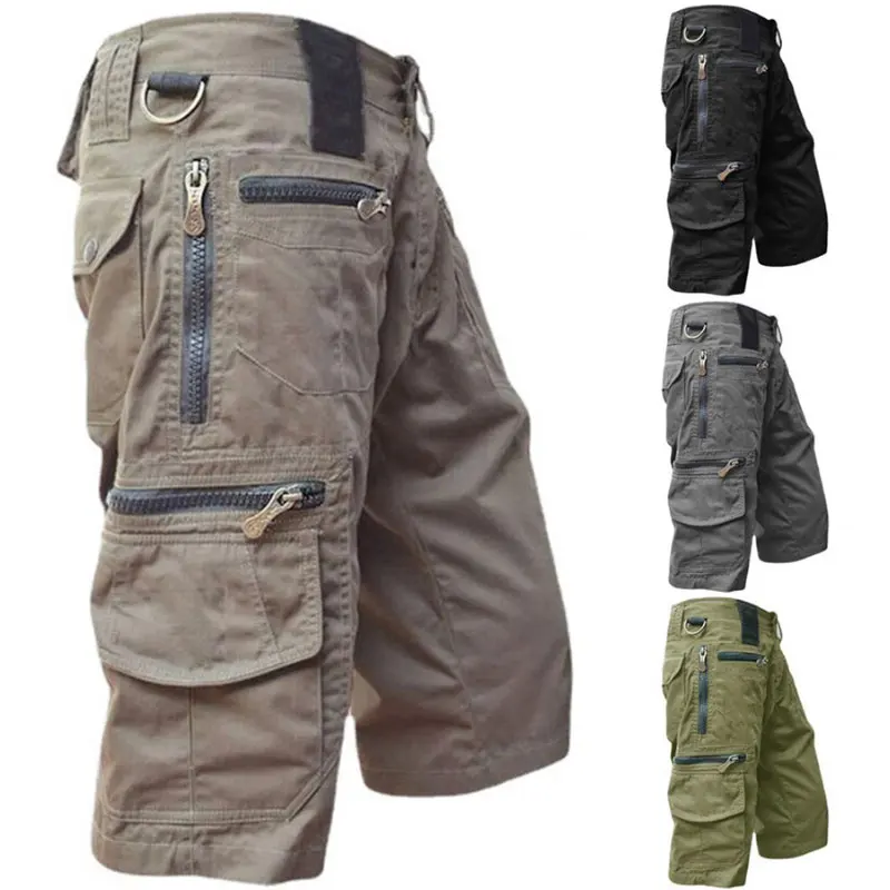

Мужские шорты-карго в стиле милитари 2023, армейские камуфляжные тактические джоггеры, мужские хлопковые свободные рабочие повседневные короткие брюки размера плюс 5XL