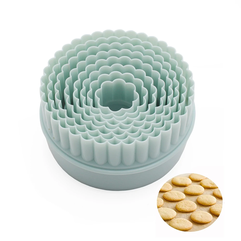 8 шт./набор, пластиковые круглые вырубки для кексов 
8 шт./набор, пластиковые круглые вырубки для кексов