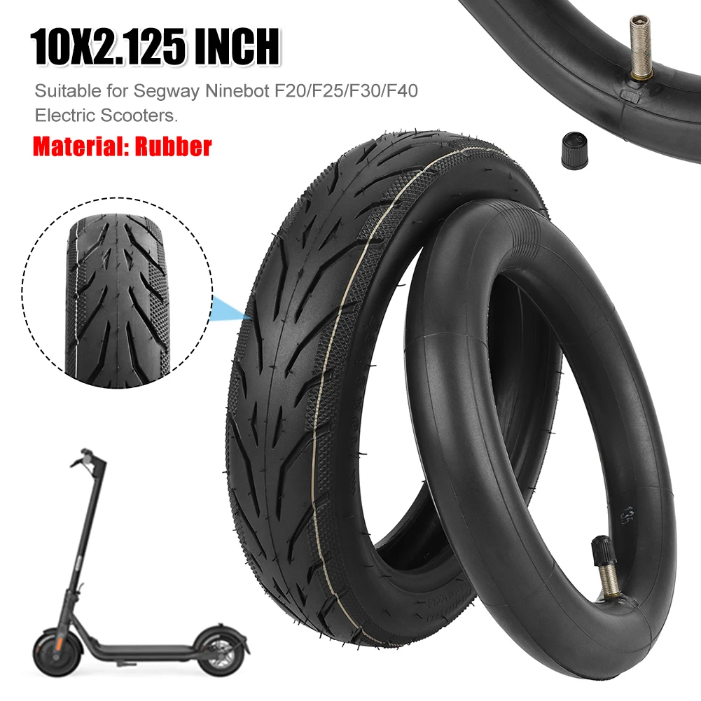10*2.125 Inch Scooter Inner and Outer Tires for Segway Ninebot F20 F25 F30 F40 Electric Scooter Rubber Tires Replacement Parts
10*2.125 Inch Scooter Inner and Outer Tires for Segway Ninebot F20 F25 F30 F40 Electric Scooter Rubber Tires Replacement Parts