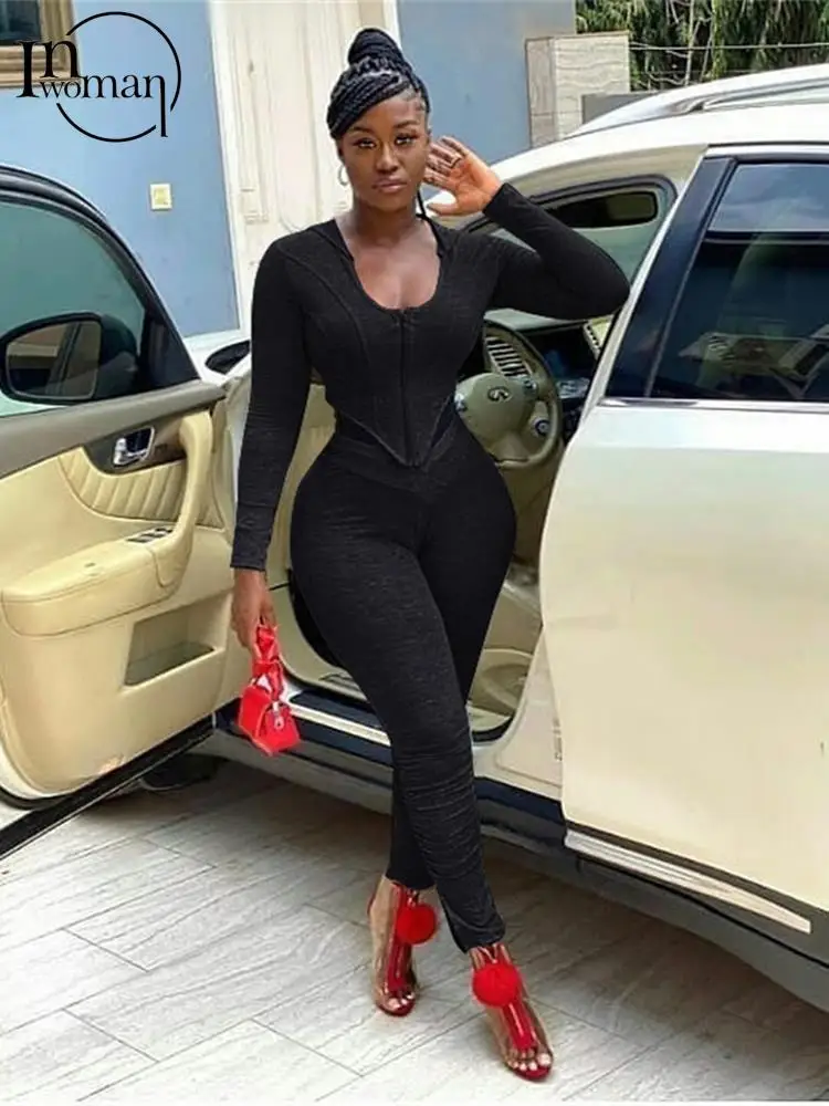 Inwoman Autumn Balck 2 Piece Sets Club Outfit For Women 2022 Long Sleeve Hooded Crop Top And Pants Sets Female Matching Sets
Inwoman Autumn Balck 2 Piece Sets Club Outfit For Women 2022 Long Sleeve Hooded Crop Top And Pants Sets Female Matching Sets