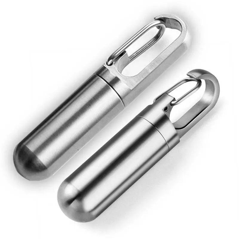 Mini Stainless Steel Sealed Capsule Pill Box Camping Firstaid Pendant Outdoor Portable Titanium Waterproof Pill Case Organizer
Mini Stainless Steel Sealed Capsule Pill Box Camping Firstaid Pendant Outdoor Portable Titanium Waterproof Pill Case Organizer
