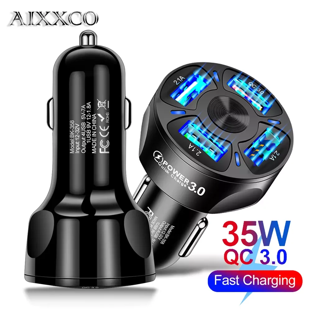 NEW2023 AIXXCO 3 Ports USB Car Charger Quick Charge 3.0 Fast Car Cigarette Lighter For Samsung Huawei Xiaomi iphone Car Charger
NEW2023 AIXXCO 3 Ports USB Car Charger Quick Charge 3.0 Fast Car Cigarette Lighter For Samsung Huawei Xiaomi iphone Car Charger