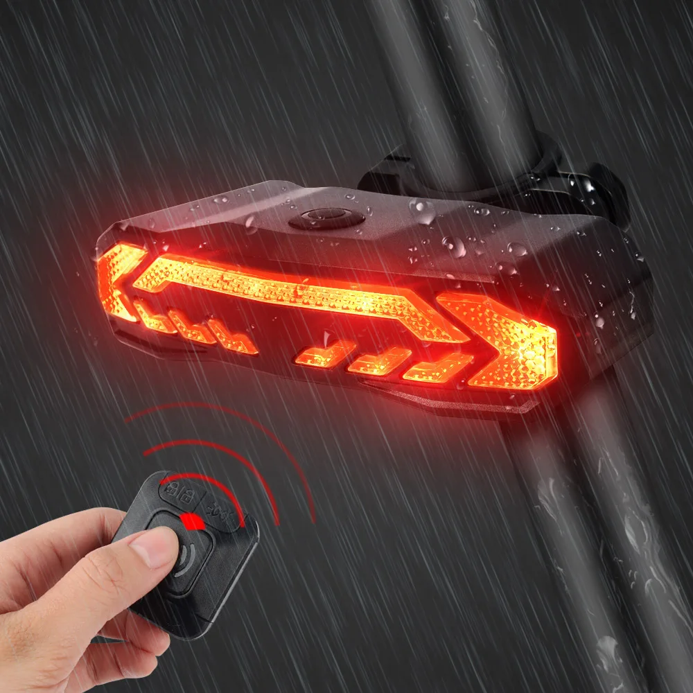 USB перезаряжаемая светодиодная велосипедная сигнализация, велосипедные фонари, велосипедный фонарь, задний умный велосипедный беспроводной дистанционный предупредительный фонарь