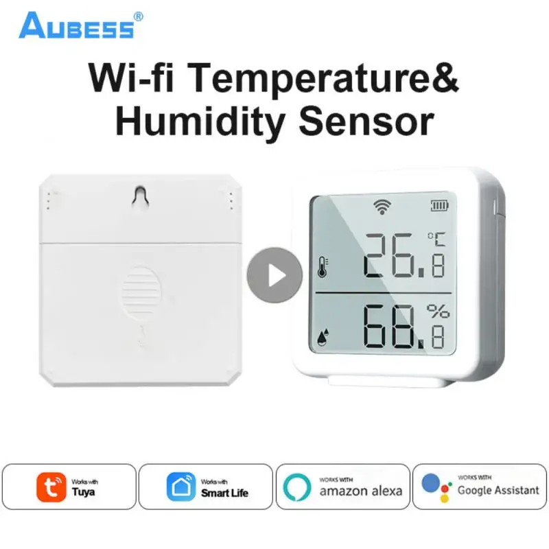 Датчик температуры и влажности Tuya Wi-Fi, комнатный гигрометр, термометр, детектор, дистанционное управление, поддержка Alexa Google Home
Датчик температуры и влажности Tuya Wi-Fi, комнатный гигрометр, термометр, детектор, дистанционное управление, поддержка Alexa Google Home