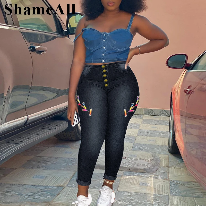 Plus Size Buttons lace up Patchwork Stretchy Skinny Distressed Mom Jeans Breeches 4XL Sexy Club Capris Ankle Length Denim Pants
Plus Size Buttons lace up Patchwork Stretchy Skinny Distressed Mom Jeans Breeches 4XL Sexy Club Capris Ankle Length Denim Pants