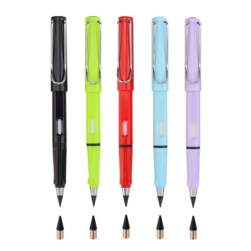 5Pcs Eternal Pencil With 5 Spare Pen Tip Set Unlimited Writing Pencils Erasable Pen For Kids Painting Drawing Pencils
5Pcs Eternal Pencil With 5 Spare Pen Tip Set Unlimited Writing Pencils Erasable Pen For Kids Painting Drawing Pencils