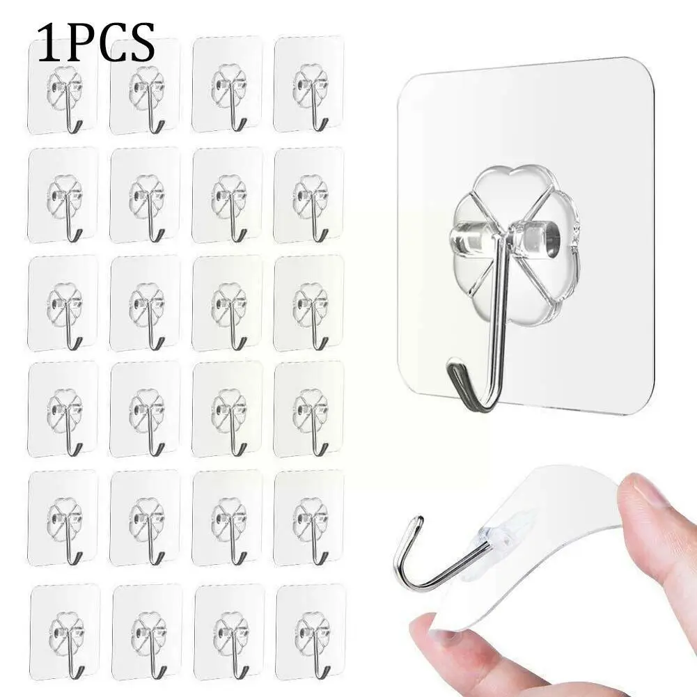 7.2x7.2cm Transparent Wall Hook Strong Self-adhesive Hanger Wall Suction Load-bearing Rack Hook Kitchen Bathroom Door Cup K4x2 
7.2x7.2cm Transparent Wall Hook Strong Self-adhesive Hanger Wall Suction Load-bearing Rack Hook Kitchen Bathroom Door Cup K4x2