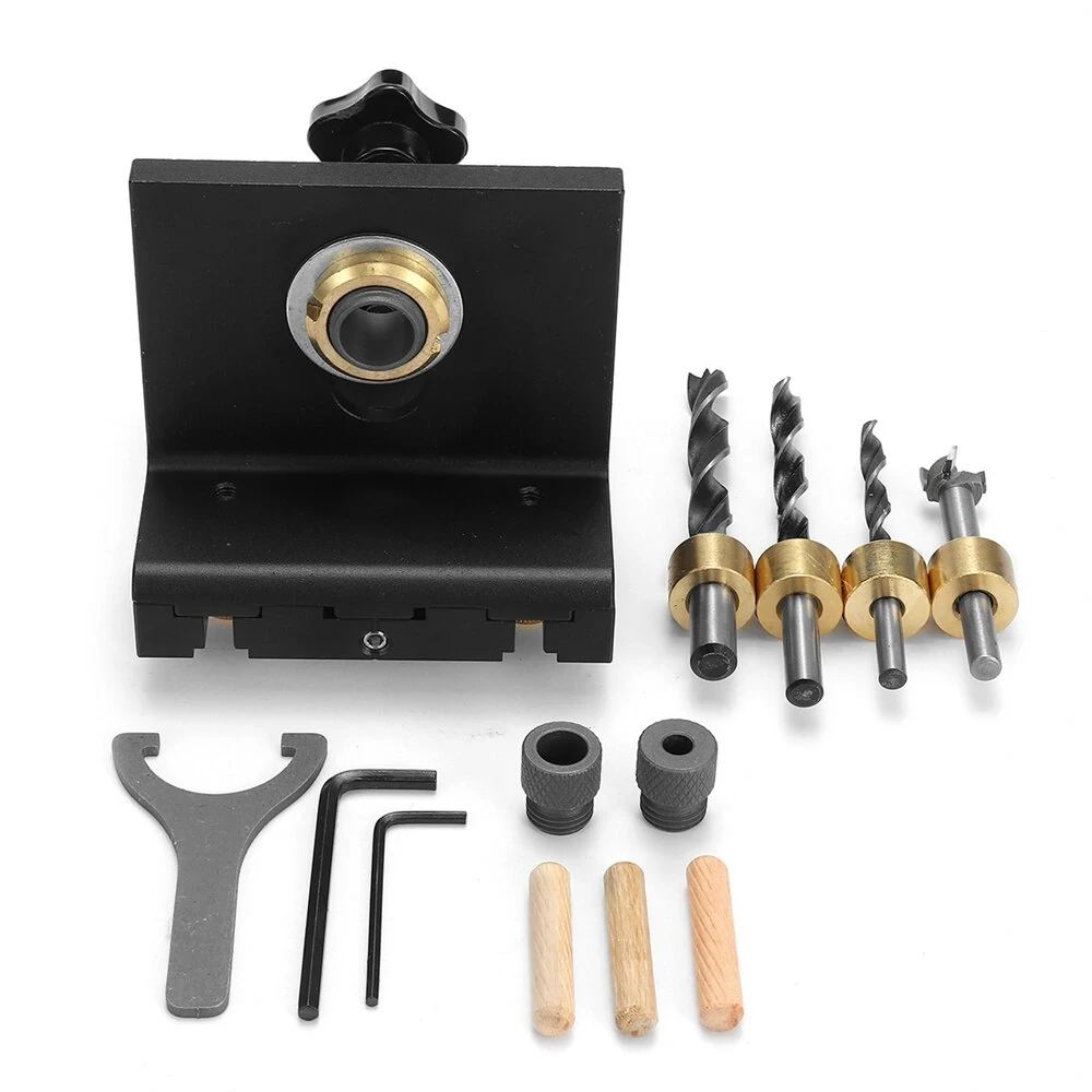 Adjustable With Clip For Furniture Connecting Drilling Guide Carpentry Tools Three In One Locator Doweling Jig Kit Hole Puncher
Adjustable With Clip For Furniture Connecting Drilling Guide Carpentry Tools Three In One Locator Doweling Jig Kit Hole Puncher