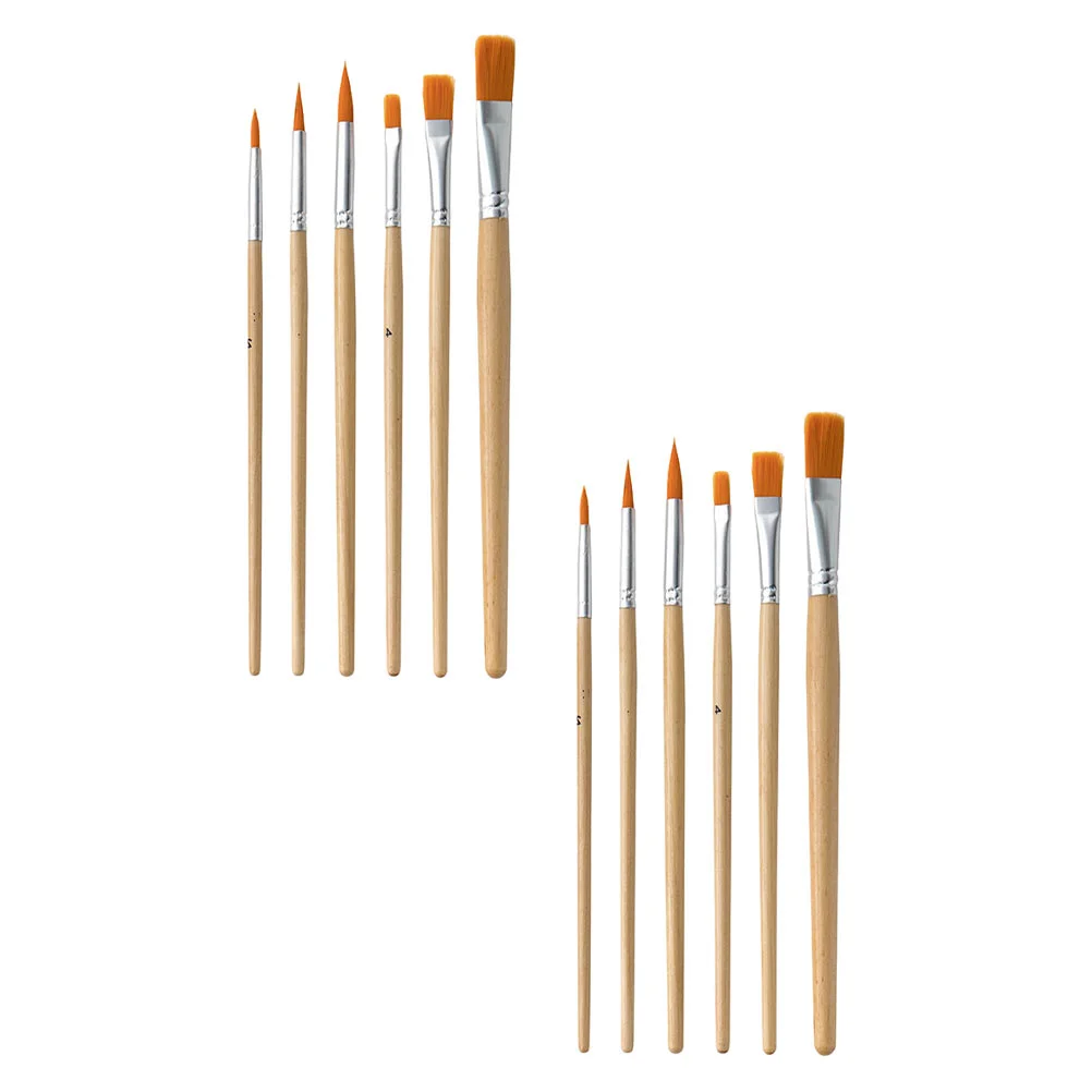 12Pcs Oil Brushes Safe Premium Wood Handle Brushes Oil Painting Brushes for Friends
12Pcs Oil Brushes Safe Premium Wood Handle Brushes Oil Painting Brushes for Friends
