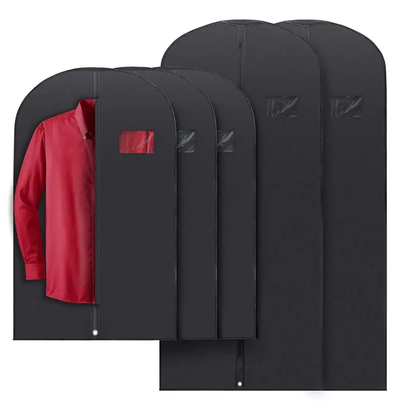 PLX Black Garment Bags for Hanging Clothes, Men Suit Bag for Travel and Clothing Storage of Women Dresses, Shirts, Fur Coats, Da
PLX Black Garment Bags for Hanging Clothes, Men Suit Bag for Travel and Clothing Storage of Women Dresses, Shirts, Fur Coats, Da