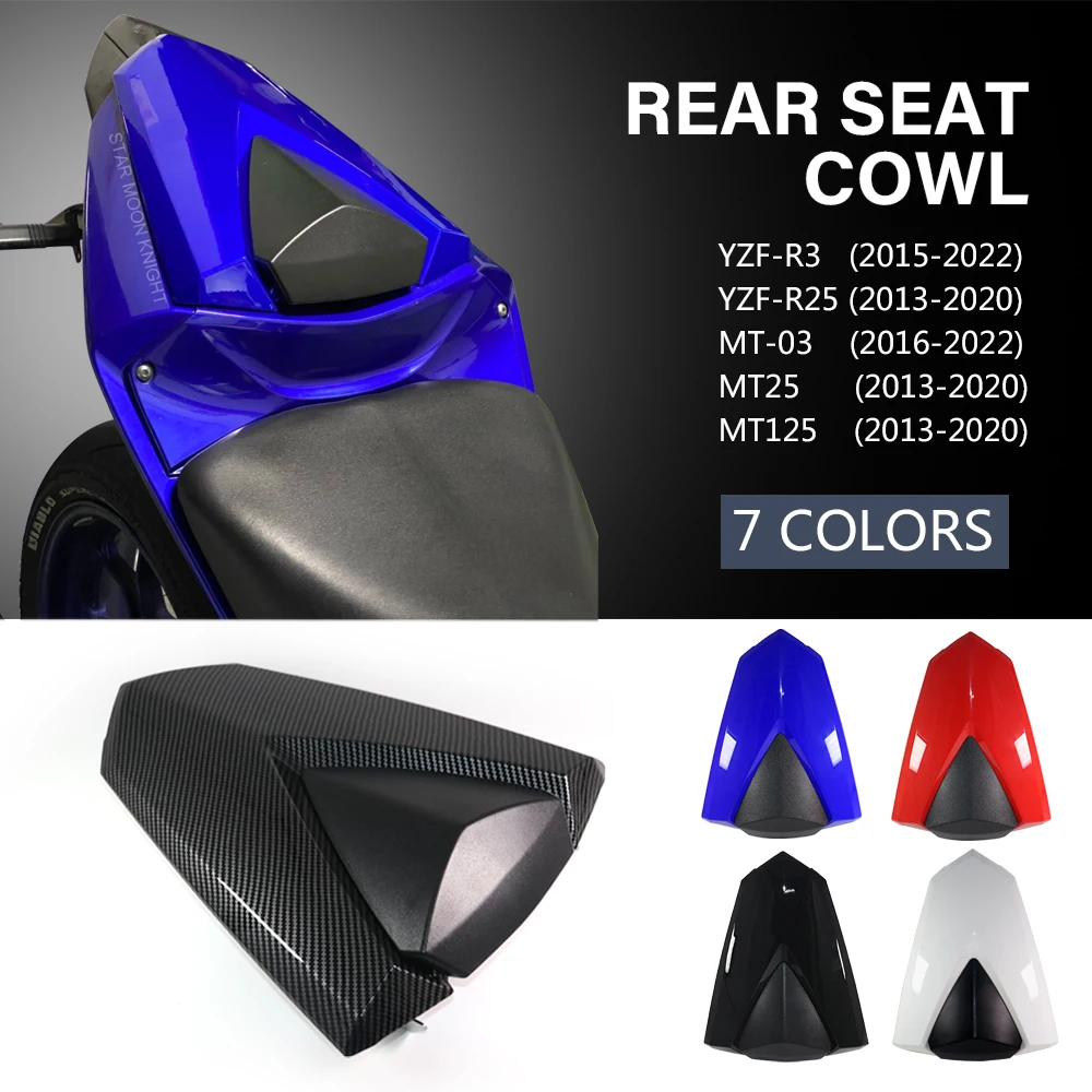 ABS Plastic Seat Cowl For Yamaha YZF-R3 YZF-R25 YZF R3 R25 MT-03 MT25 MT125 Motorcycle Accessories Rear Passenger Seat Cover
ABS Plastic Seat Cowl For Yamaha YZF-R3 YZF-R25 YZF R3 R25 MT-03 MT25 MT125 Motorcycle Accessories Rear Passenger Seat Cover