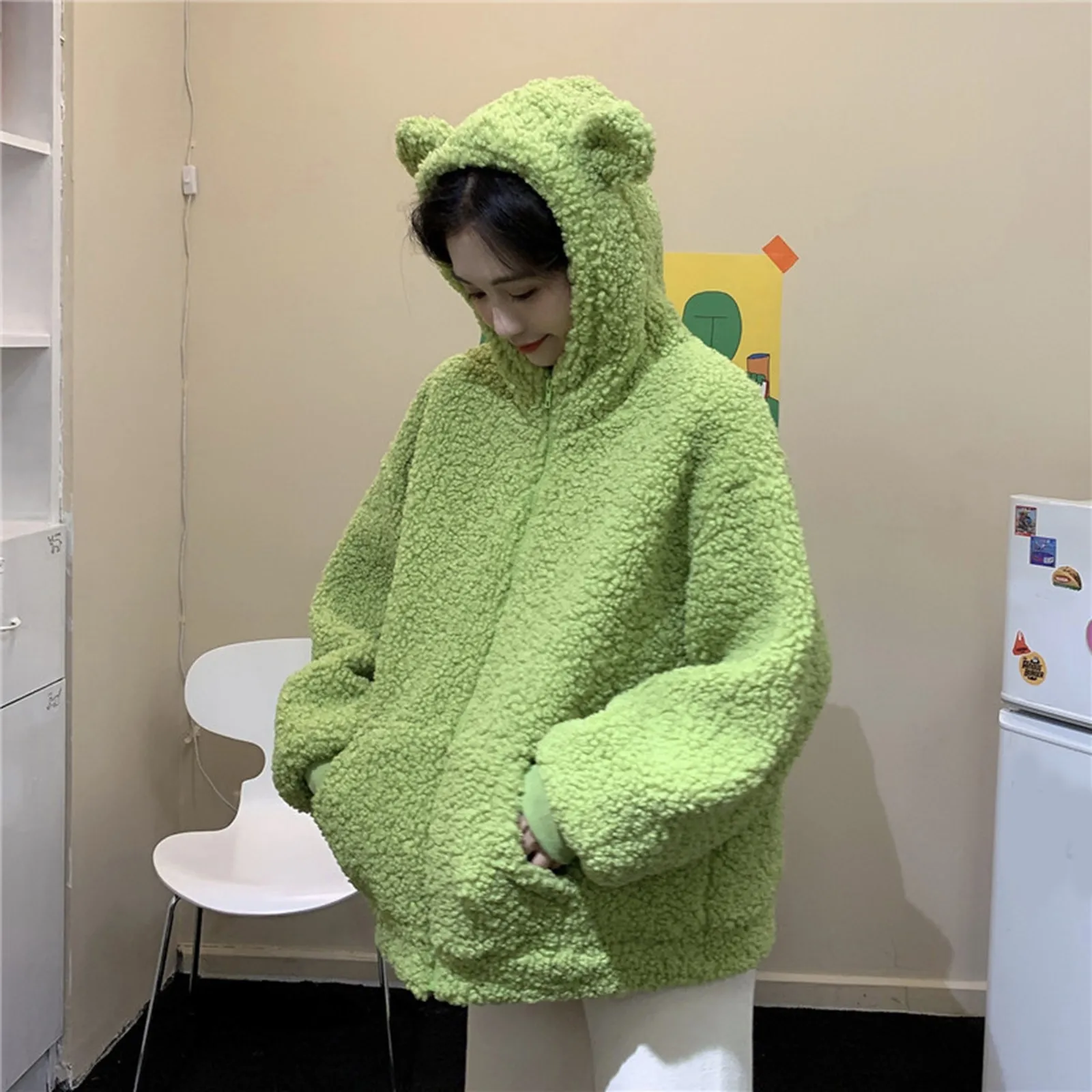 Women Overcoat Winter Warm Outwear h Zipper Coat Loose Lapel Casual Thicken Shirts Women Shirts Teen Girls
Women Overcoat Winter Warm Outwear h Zipper Coat Loose Lapel Casual Thicken Shirts Women Shirts Teen Girls