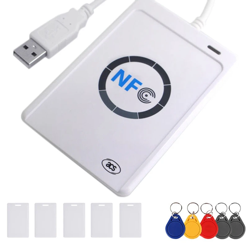 NFC Reader ACR122U USB Contactless Smart IC Card Writer And Reader Smart RFID Copier Duplicator UID Changeable Tag Card
NFC Reader ACR122U USB Contactless Smart IC Card Writer And Reader Smart RFID Copier Duplicator UID Changeable Tag Card