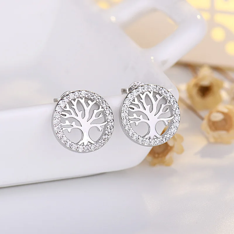 New hot selling women's temperament zircon tree fashion personality earrings gift 211
New hot selling women's temperament zircon tree fashion personality earrings gift 211
