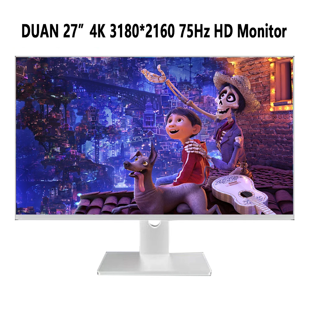 

IPS 27-дюймовый 4K HD монитор 75 Гц, настольный ПК, ЖК-дисплей UHD, игровой офисный экран компьютера, светодиодный 3840*2160, HDMI-Совместимость/DP 16:9