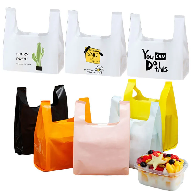 50pcs/Lot Supermarket Plastic Bags Cute Tote Bag Convenience Storeb Cartoon Gift Bag Handle Fruit Food Packaging Carry Out Bags
50pcs/Lot Supermarket Plastic Bags Cute Tote Bag Convenience Storeb Cartoon Gift Bag Handle Fruit Food Packaging Carry Out Bags