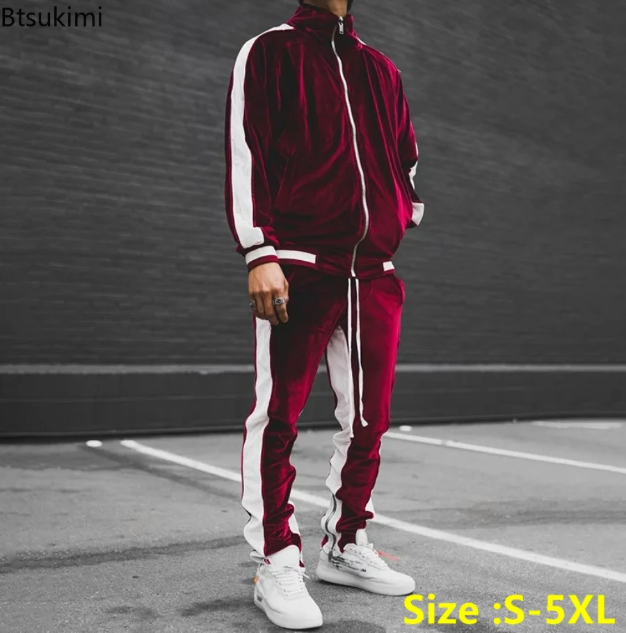 New 2023 Sprin Autumn Men's Velvet Set Sport Suit Male Velour Tick oodies+ Pants Warm Sweatsirt Sportswear Tracksuit For Men
New 2023 Sprin Autumn Men's Velvet Set Sport Suit Male Velour Tick oodies+ Pants Warm Sweatsirt Sportswear Tracksuit For Men