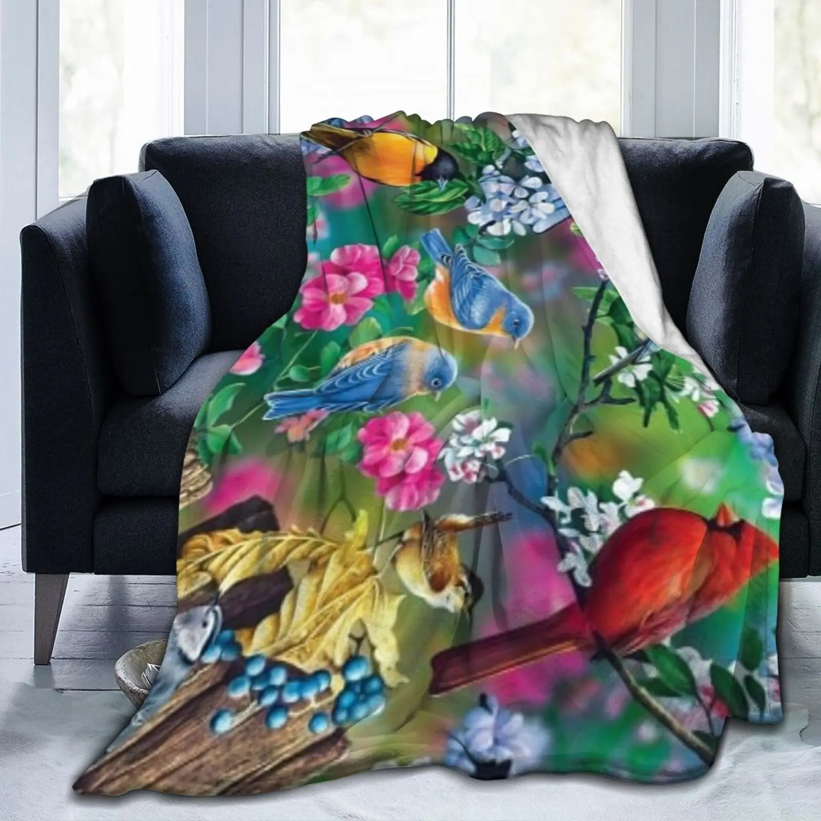 Flannel Blanket Comfortable Soft Warm Fleece No Hair Loss Forest Red Migratory Birds Country Style Sheets Office Sofa Cove 80X60
Flannel Blanket Comfortable Soft Warm Fleece No Hair Loss Forest Red Migratory Birds Country Style Sheets Office Sofa Cove 80X60