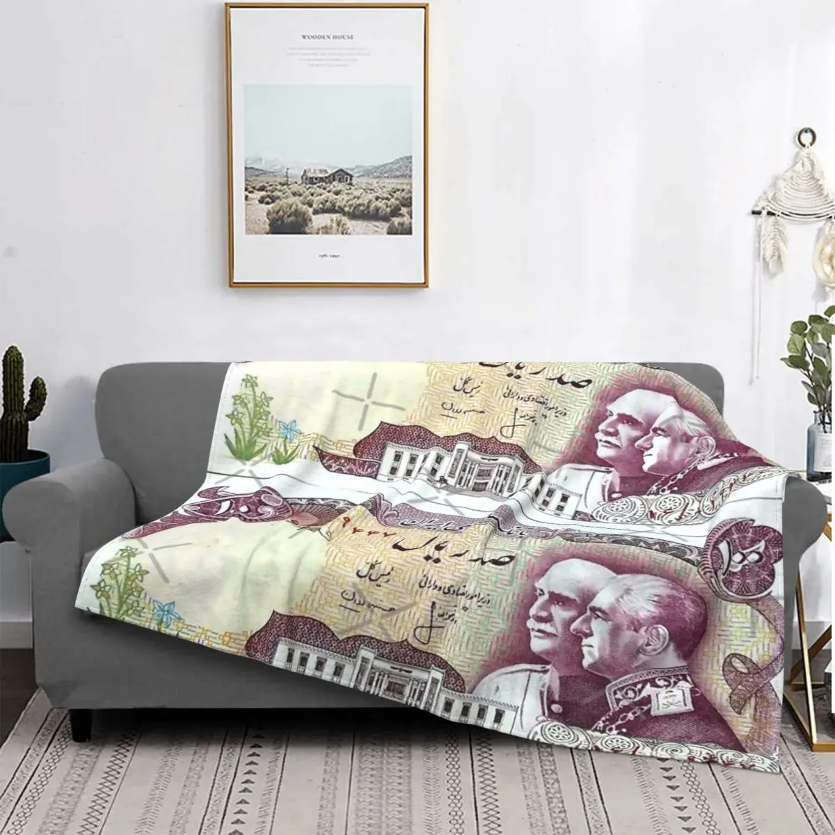 

Persa Pahlavi-Manta con capucha para el hogar, a cuadros colcha para cama, sofá, toalla de playa, textil de lujo, Bills 02