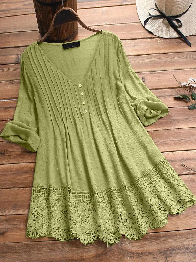 Summer New Women's Dress Fashion Temperament Sweet Solid Color Jacquard Simple Lace Hollowed Out V-neck Women's A-shaped Dress
Summer New Women's Dress Fashion Temperament Sweet Solid Color Jacquard Simple Lace Hollowed Out V-neck Women's A-shaped Dress