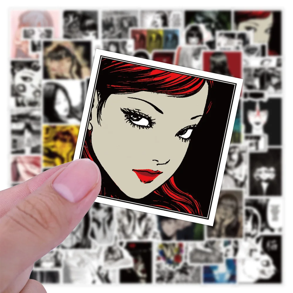 60PCS Junji Itou Horror Comics Style Kawakami Tomie Spiral Stickers For Mobile Laptop Suitcase Skateboard Anime Decal Sticker
60PCS Junji Itou Horror Comics Style Kawakami Tomie Spiral Stickers For Mobile Laptop Suitcase Skateboard Anime Decal Sticker