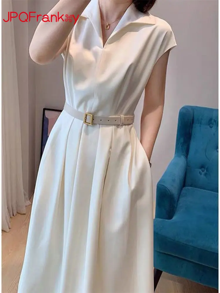 French Commuter V-neck Solid White Dress 2023 Spring Summer New Short-sleeved Waist Temperament Skirt Maxi Dresses for Women
French Commuter V-neck Solid White Dress 2023 Spring Summer New Short-sleeved Waist Temperament Skirt Maxi Dresses for Women